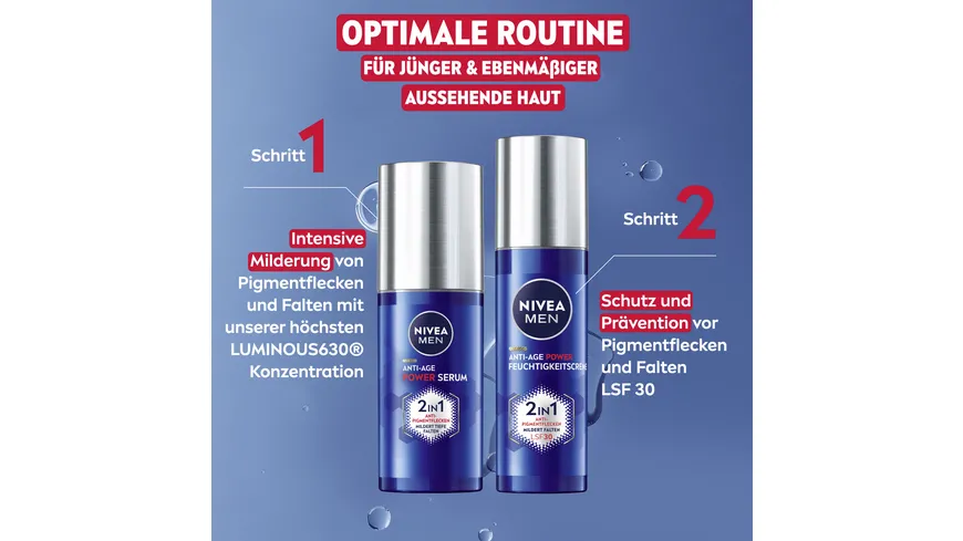 NIVEA MEN Luminous Anti-Age Power Serum 30 ml