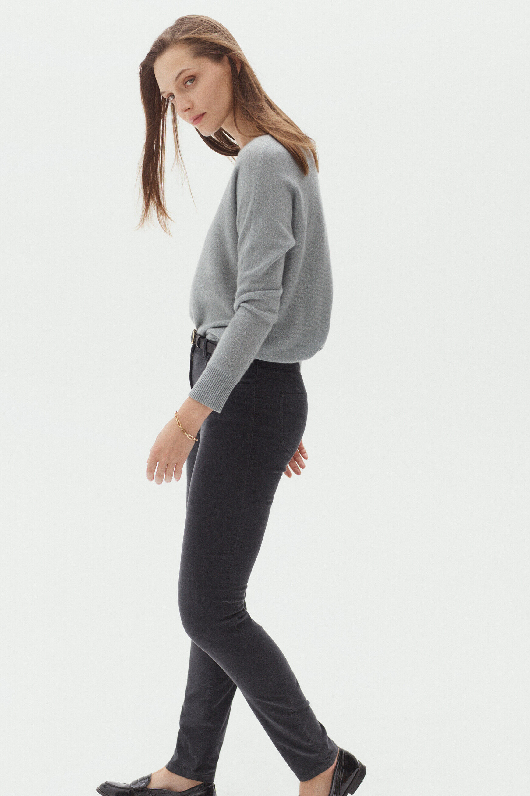 pantalon sylvano gris fonce femme