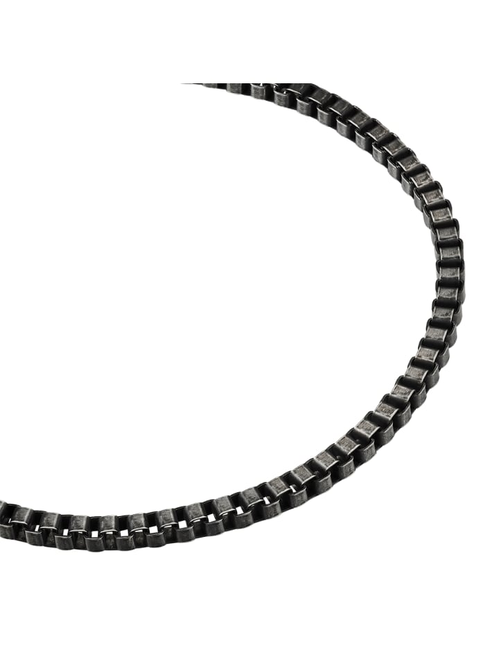 True Rebels Armband Edelstahl gunmetal in retro günstig kaufen