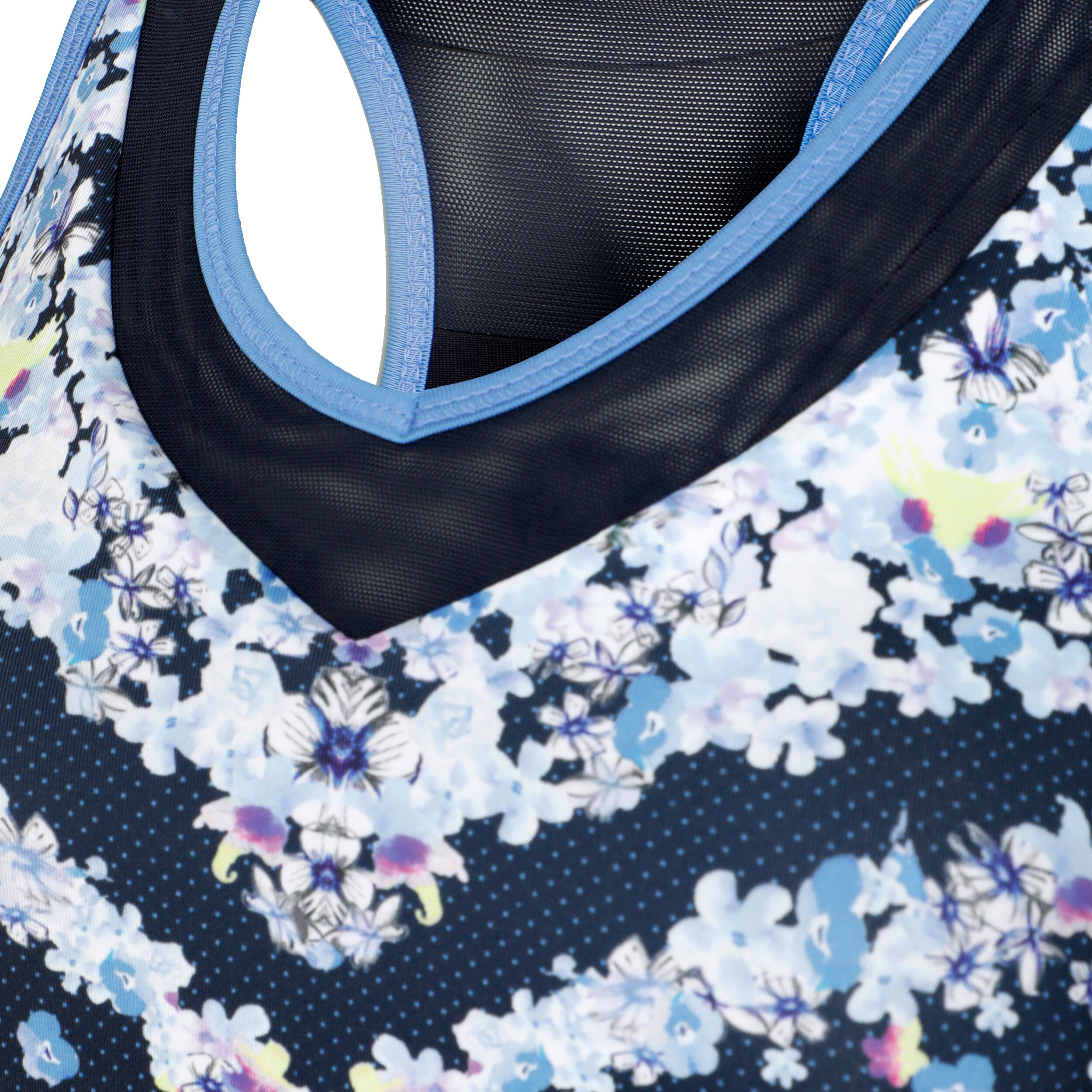 Forget Me Not With Bra Tank-Top Damen - Dunkelblau, Weiß