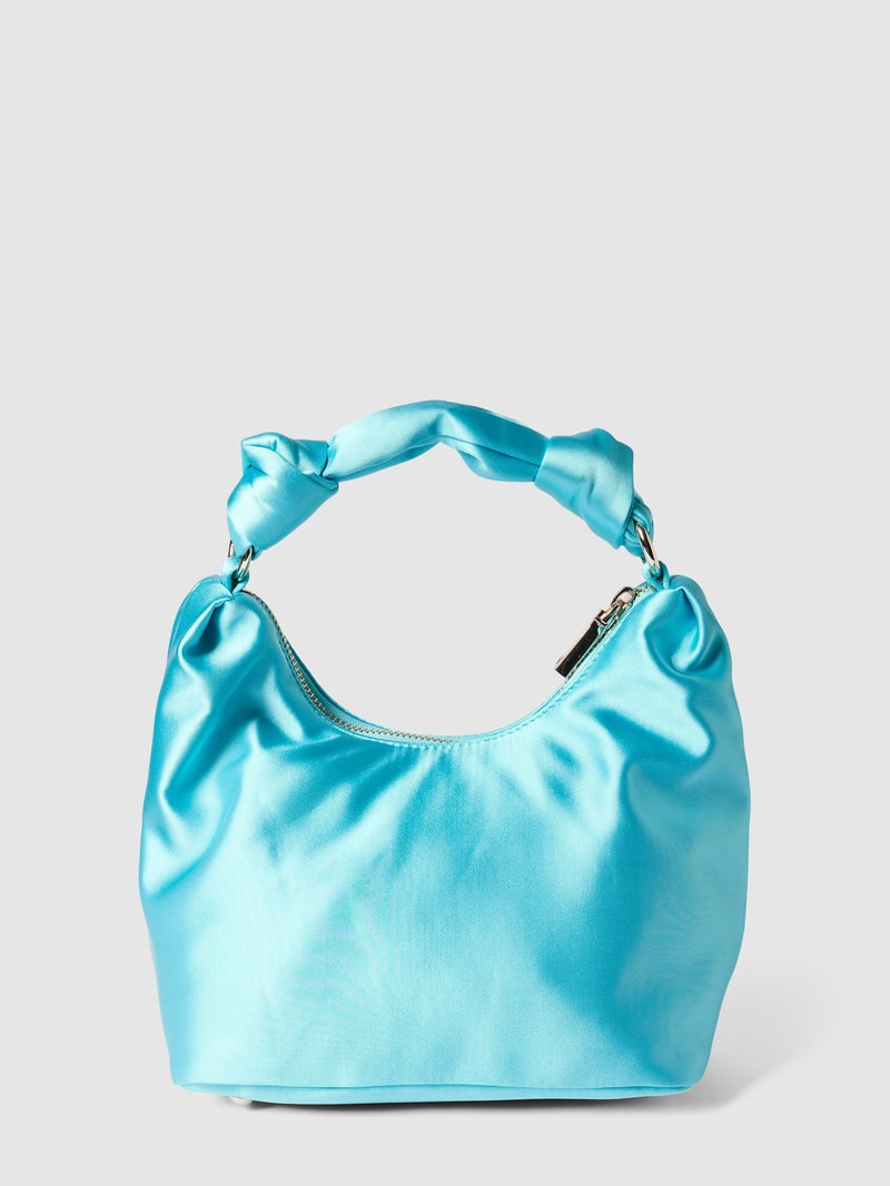 Hobo Bag mit Label-Patch Modell 'VELINA' in helltürkis