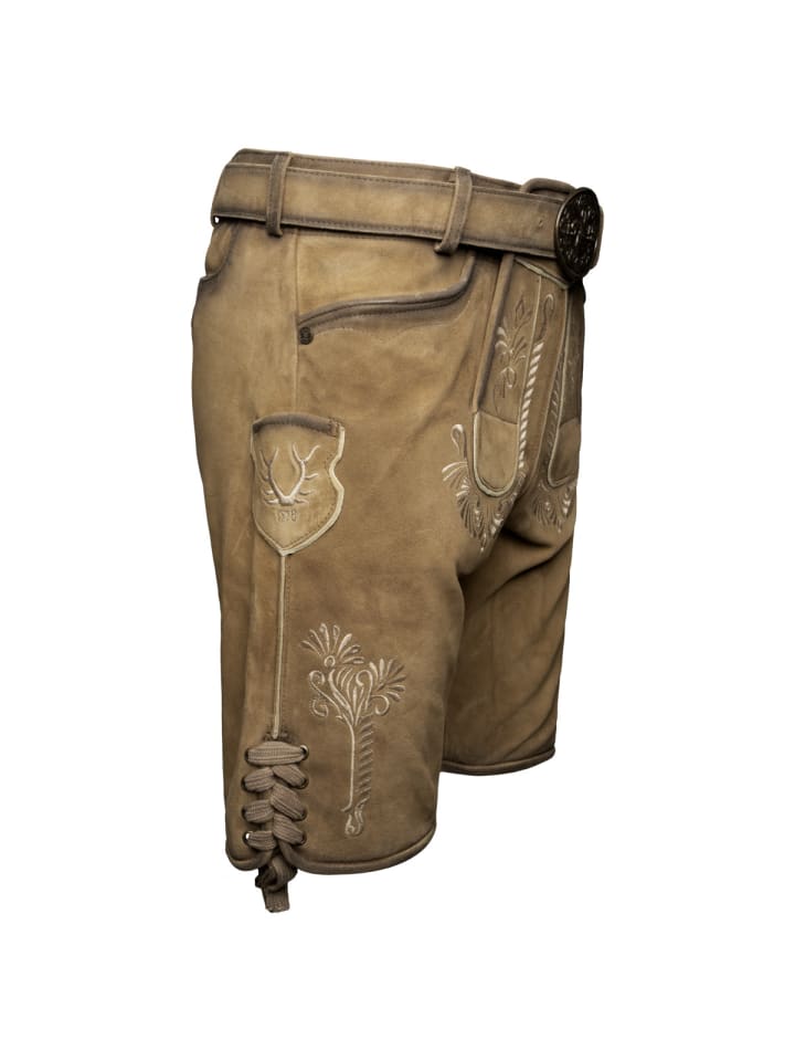 KRÜGER Lederhose 963569 in braun günstig kaufen