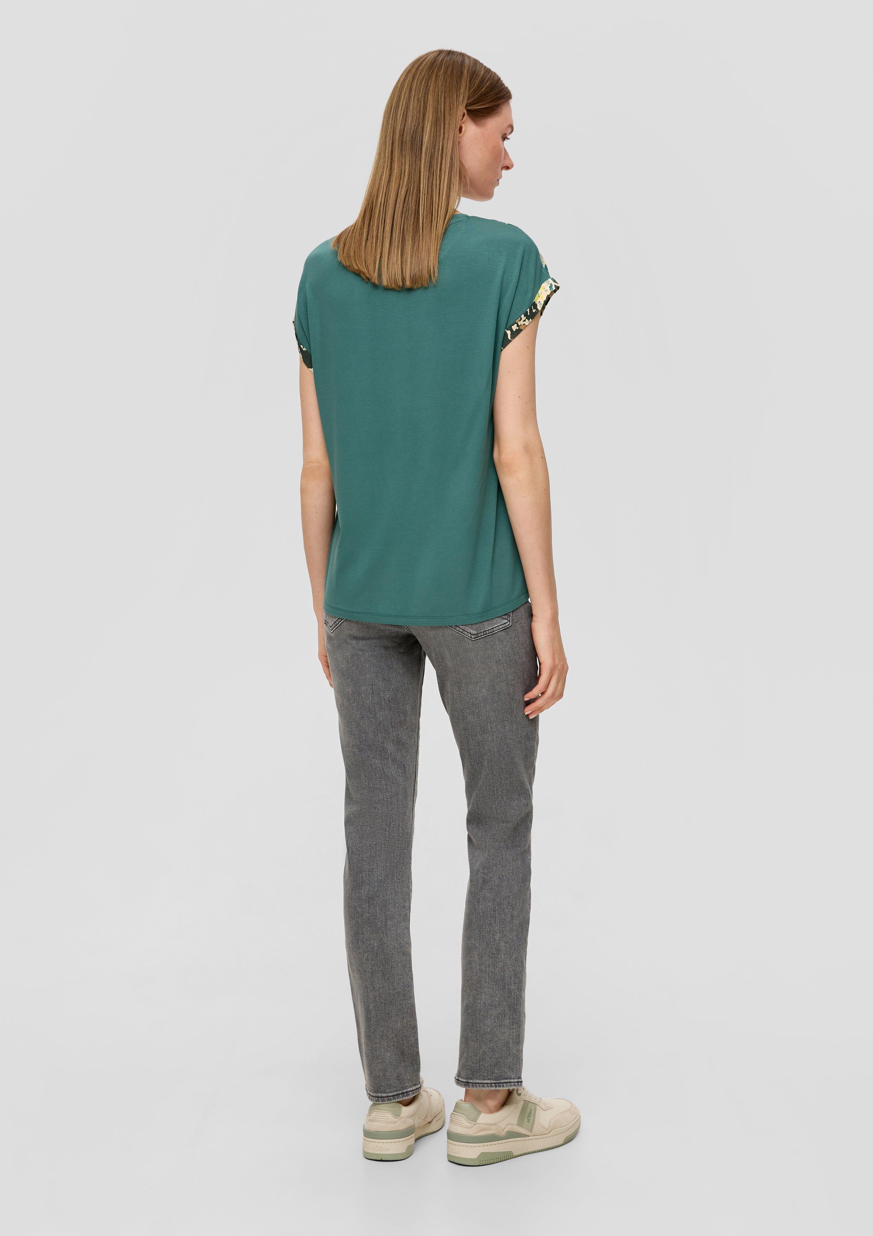Streifenshirt aus Materialmix  2137236-67A0