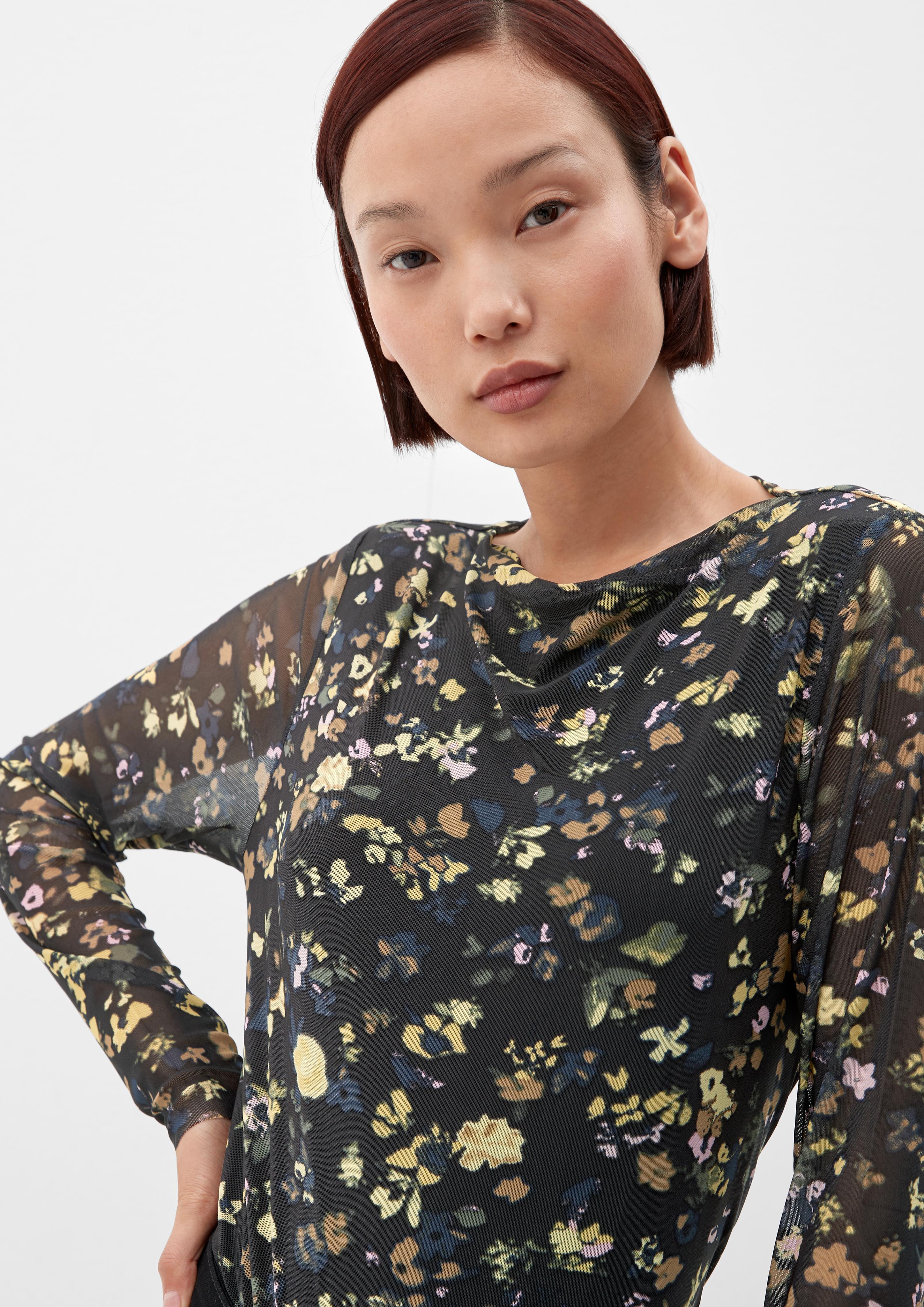 Blusenshirt mit Allovermuster  2122841-99A0
