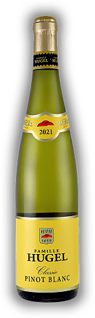 Hugel, Pinot Blanc Classic, AOC Alsace, 2021, Elsass  Hugel, Pinot Blanc Classic, AOC Alsace, 2021, Elsass  Dezent fruchtig mit schönem Schmelz. Jahrgang 2021 - 0,75	 Liter - Vol 12%