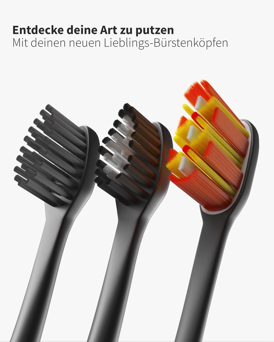 Zahnheld Elektrische Zahnbürste GERO + Aquadent, Aufsteckbürsten: 1 St., Schallzahnbürste inkl. Munddusche, Set mit Schallzahnbürste schwarz und Munddusche schwarz