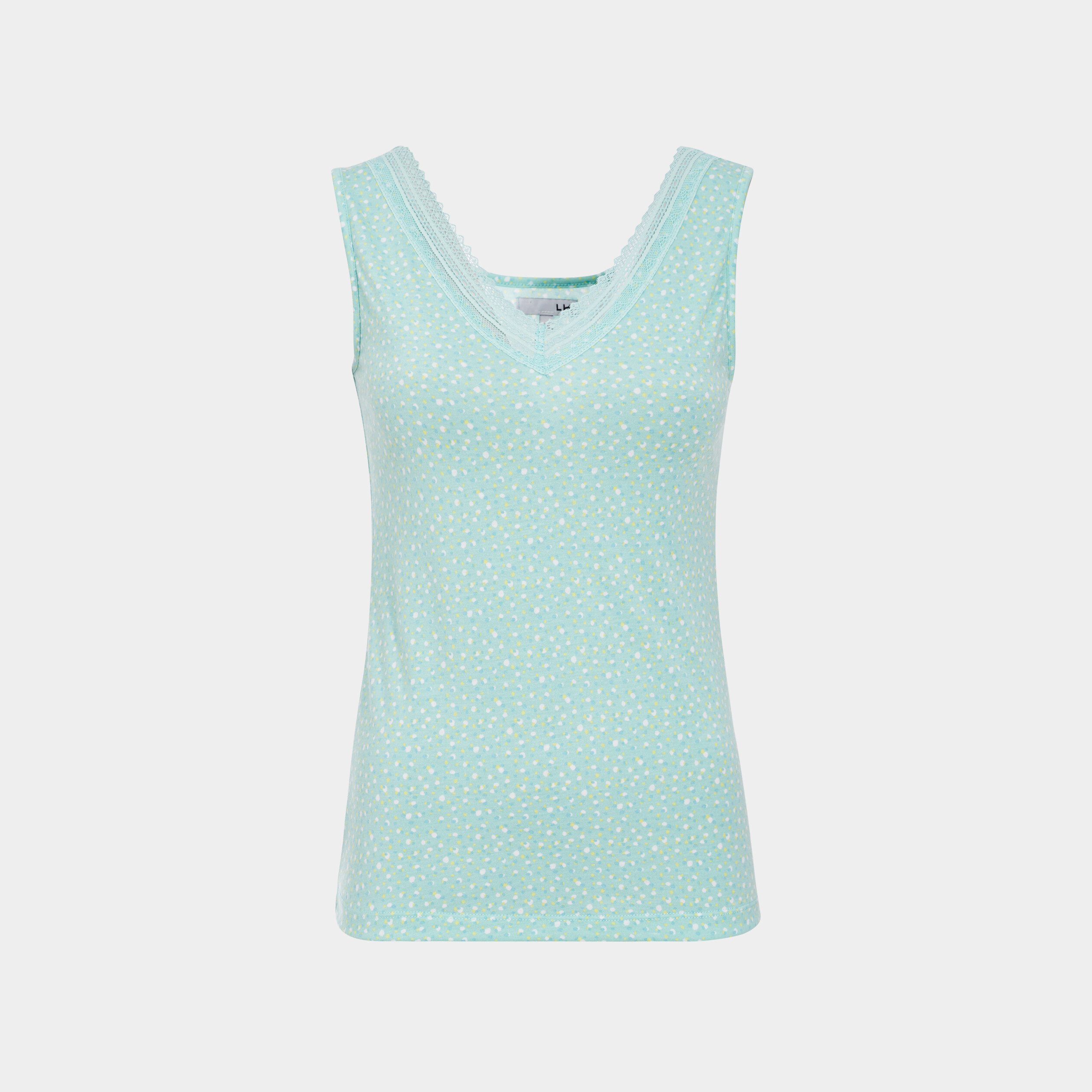 Haut de pyjama débardeur vert turquoise femme | La Halle
