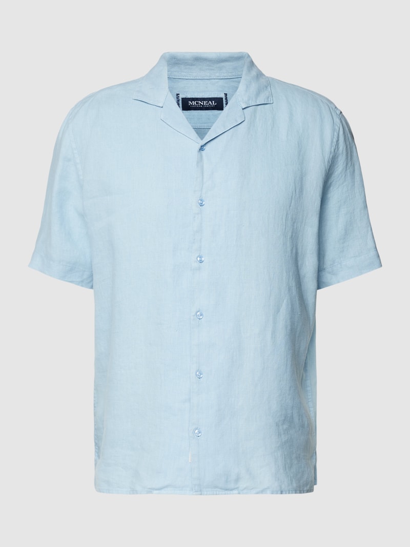 Freizeithemd aus Leinen in bleu
