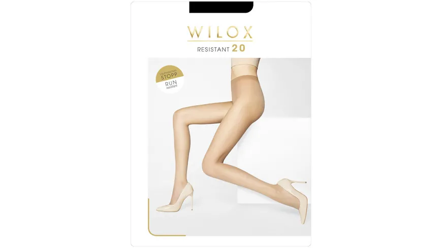 WILOX Damen Strumpfhose Resistant 20 DEN black