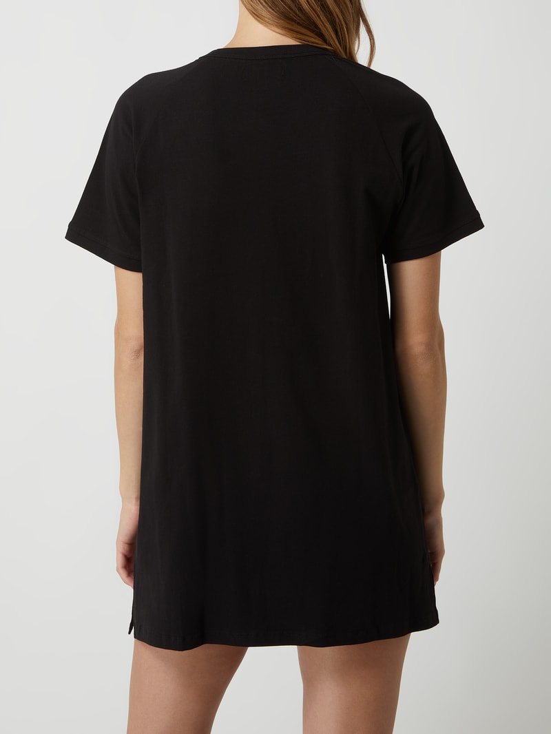 Schlafshirt mit Stretch-Anteil in schwarz