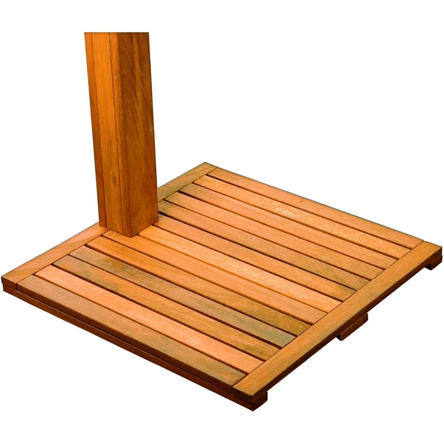 STILISTA Gartendusche Gartendusche Holzdusche Außendusche Pooldusche, FSC®-zertifiziertes Shorea Hartholz, inkl. Brause, 61 x 61 x 210 cm