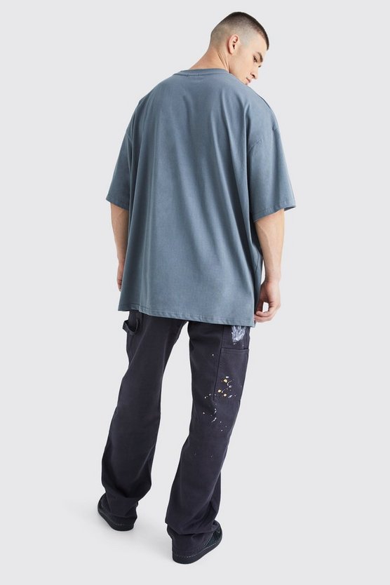 Tall lockere Hose mit Farbspritzern