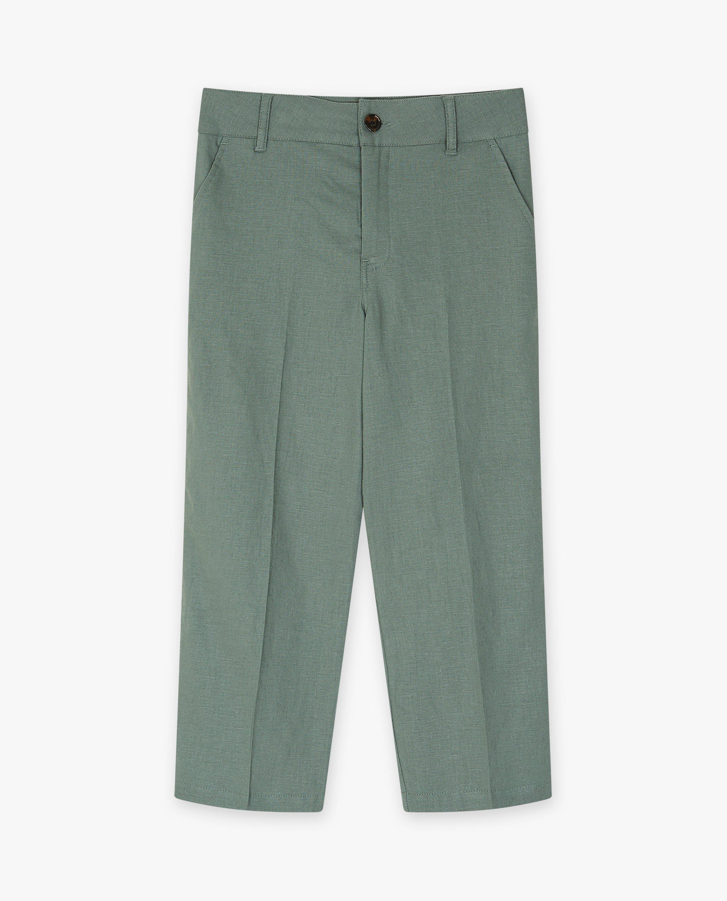 Pantaloni eleganți CKS, kaki festiv