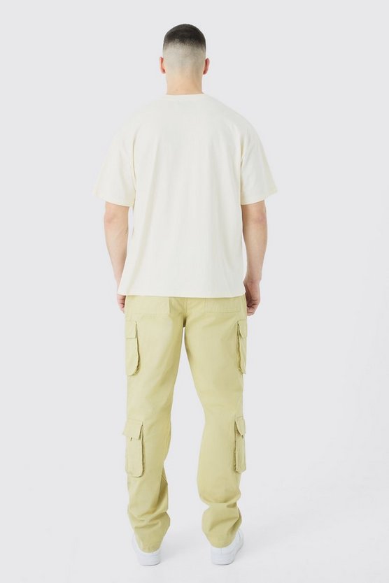 Tall Twill Cargo-Hose mit weitem Bein