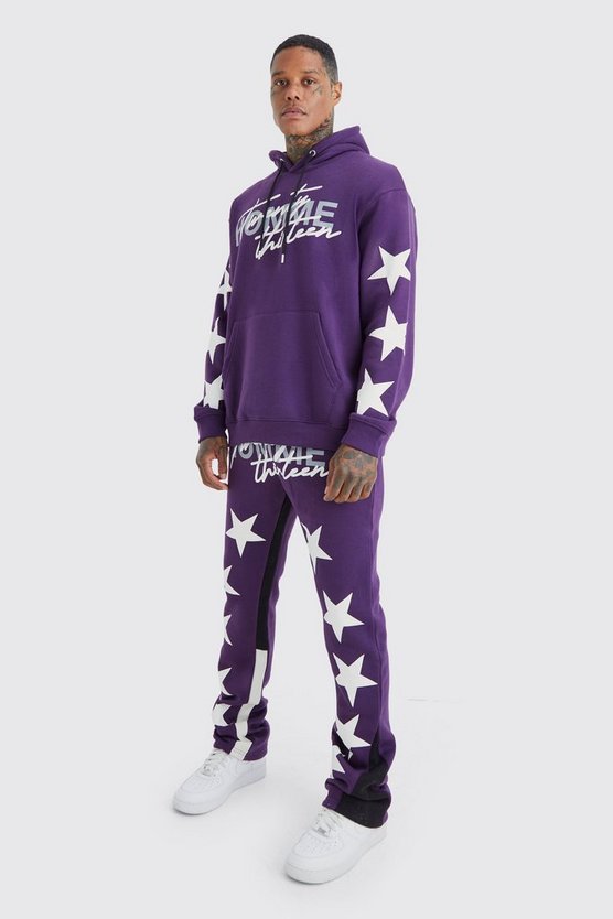 Oversize Trainingsanzug mit Star Homme Print