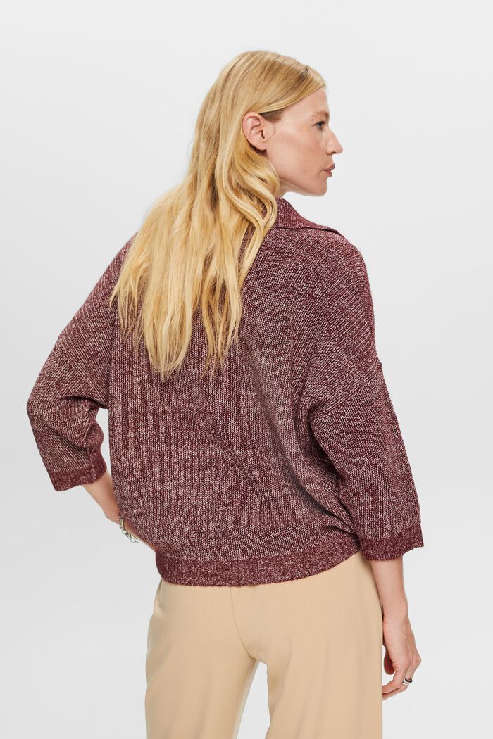 Pullover mit Polokragen, Baumwollmix