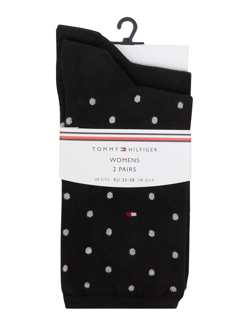 Socken mit Stretch-Anteil im 2er-Pack in schwarz