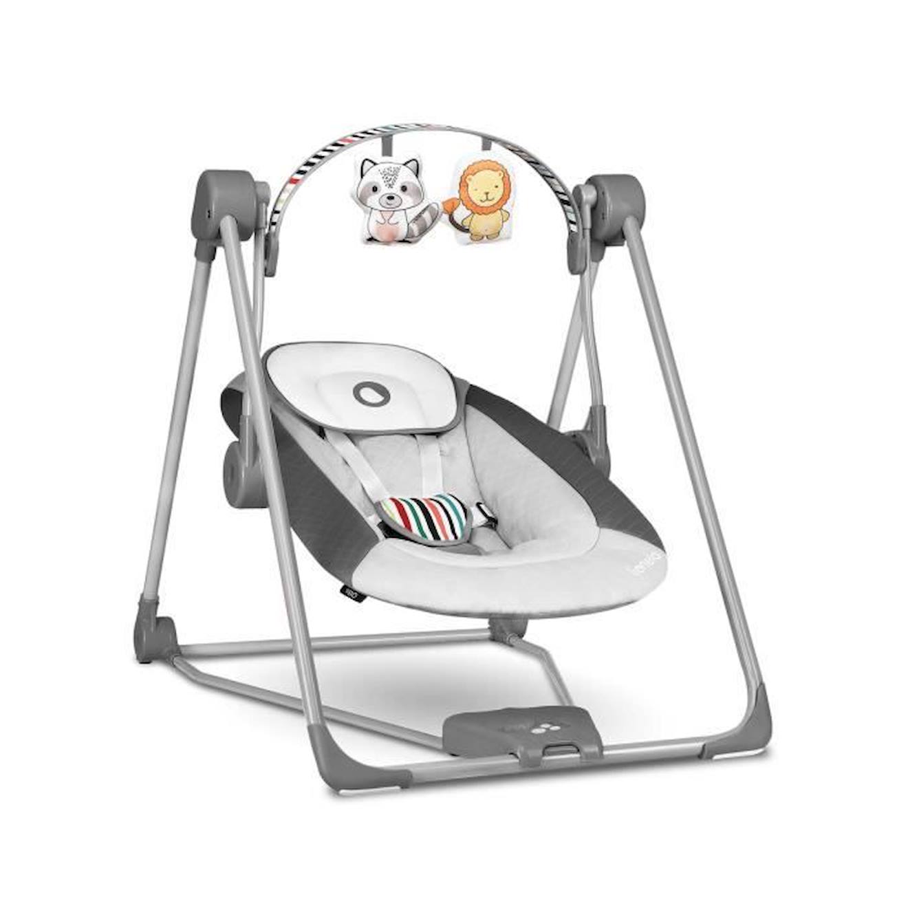 LIONELO Balancelle et transat bébé Otto sons nature 5 vitesses de bercement