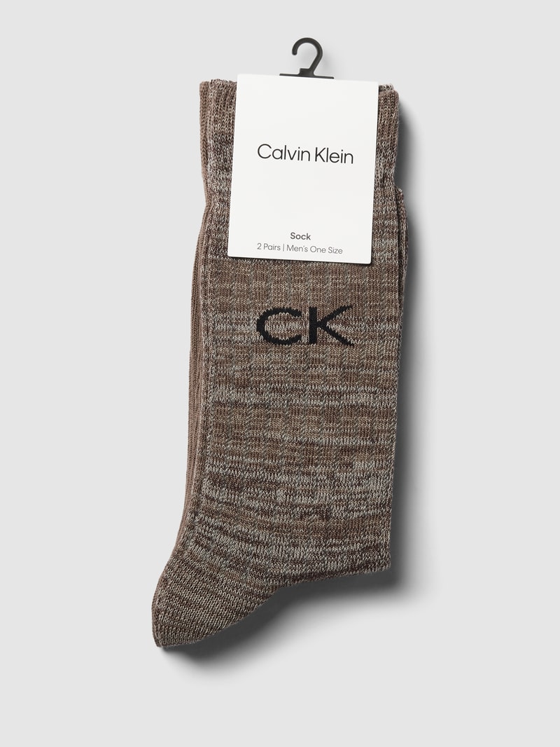 Socken mit Label-Details im 2er-Pack Modell 'RUNFREE' in dunkelgrau meliert
