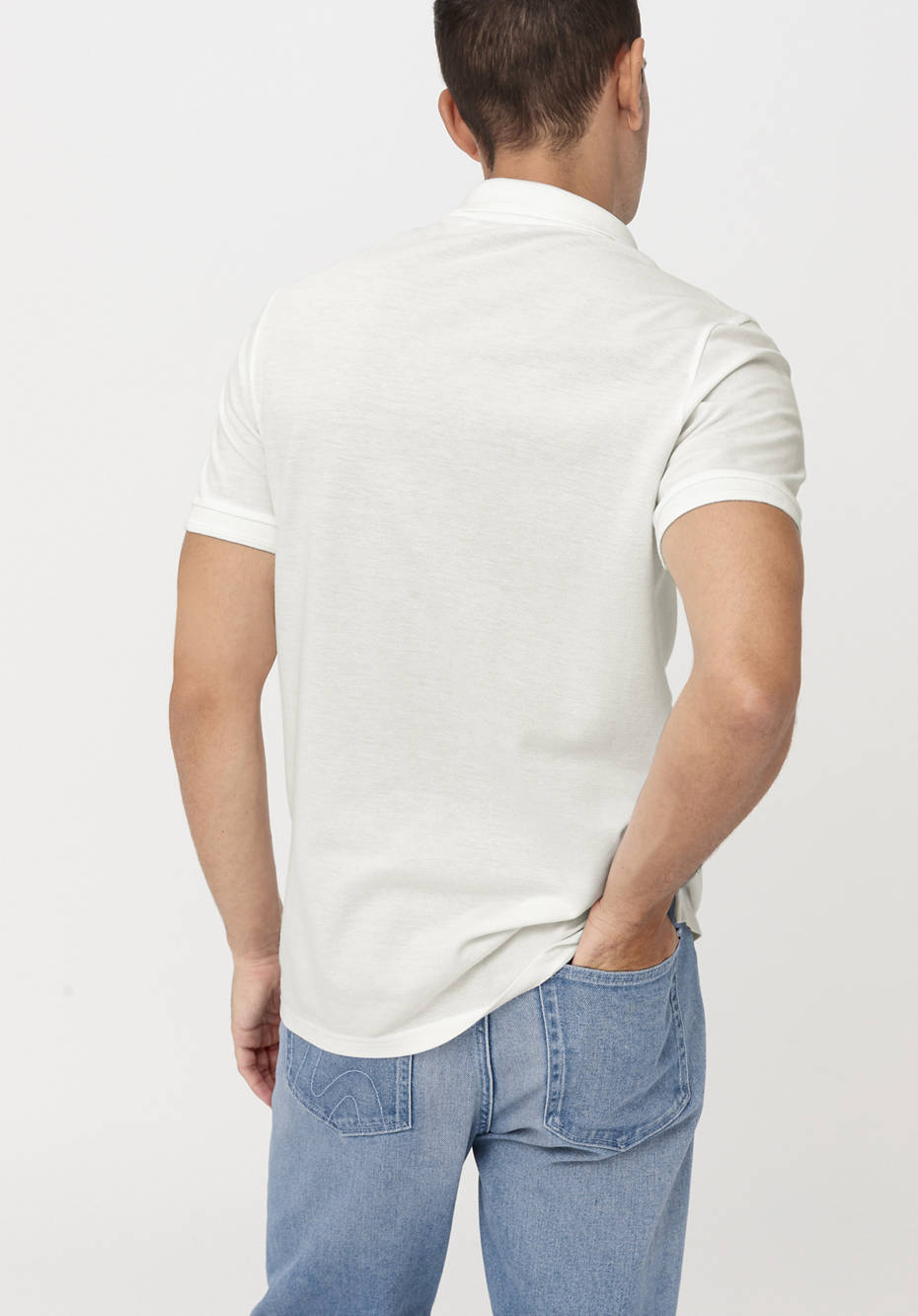 Poloshirt Zwirnjersey aus reiner Bio-Baumwolle