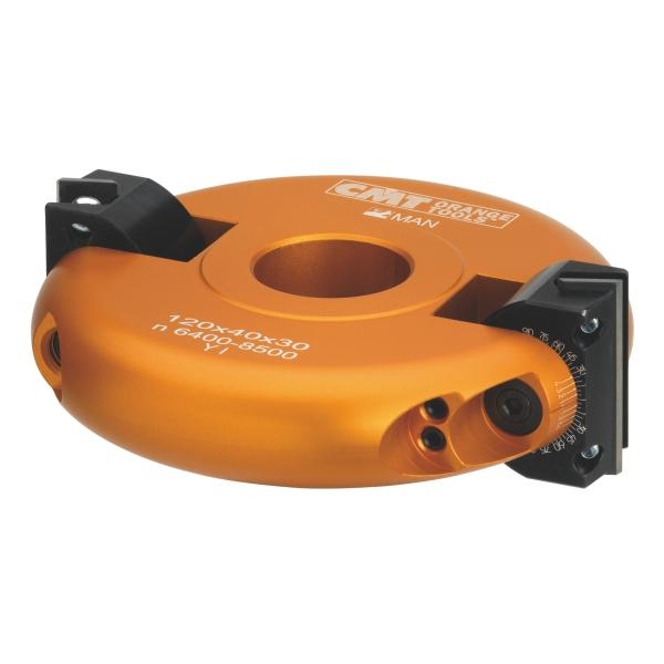 Cabezal de cepillado ajustable CMT 694.018.30 (en aleación especial de aluminio) D_max 45° 140 mm tipo MAN