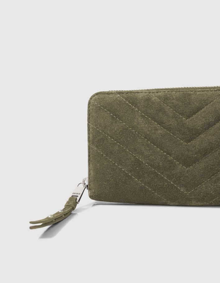 Portefeuille 1440 COMPAGNON KAKI matelassé chevron femme