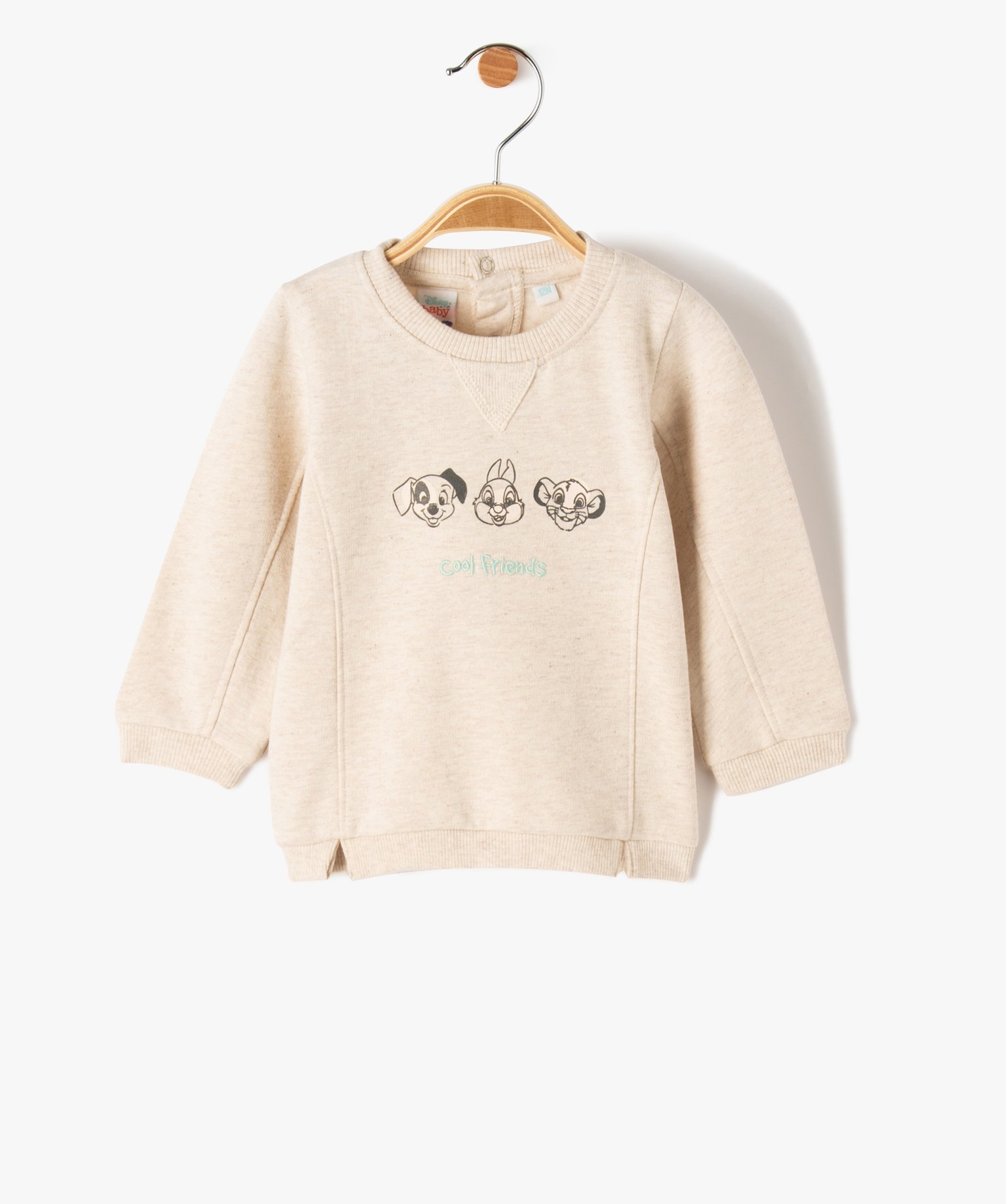 Sweat bébé en molleton chaud imprimé - DS ecru | GEMO