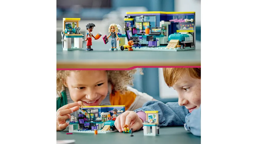 LEGO Friends 41755 Novas Zimmer Mini-Puppen Schlafzimmer Spielzeug
