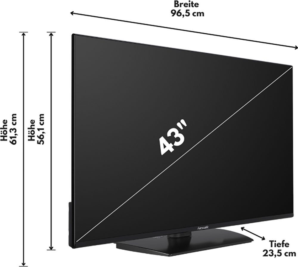 Hanseatic 43U800UDS LED-Fernseher (108 cm/43 Zoll, 4K Ultra HD, Android TV, Smart-TV)