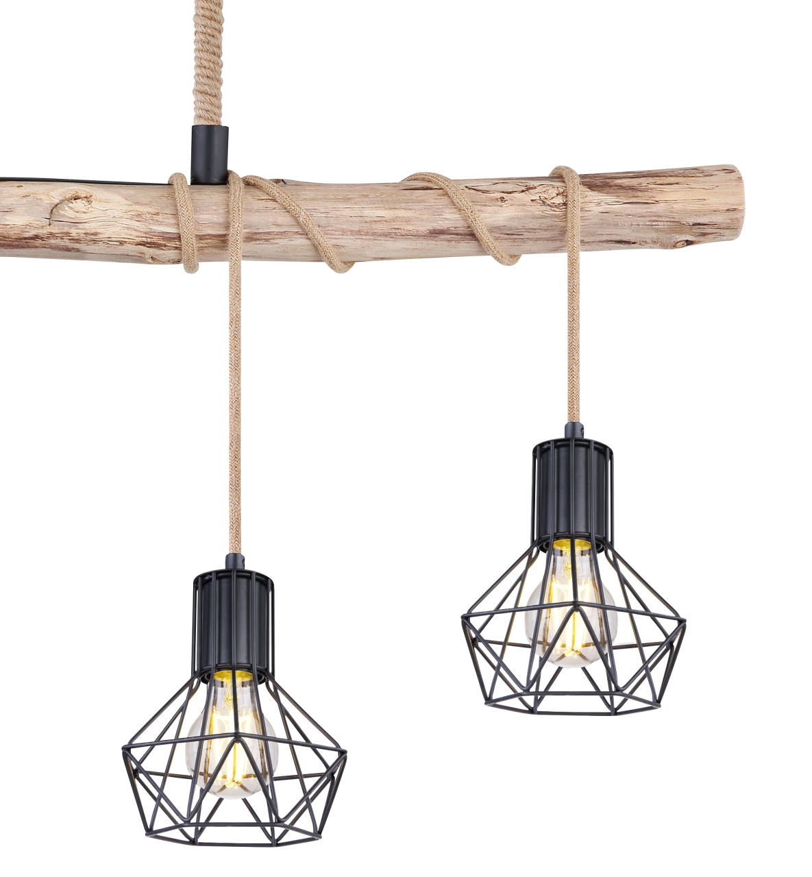 Globo Lighting - PRISKA - Hängeleuchte Metall schwarz, 4x E27