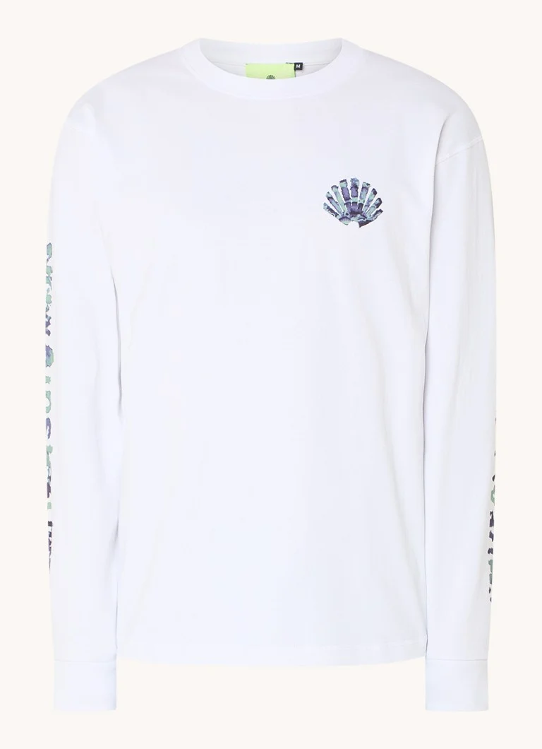 Nova majica dugih rukava Amsterdam Surf Association Aquarelle s logotipom i printom na leđima