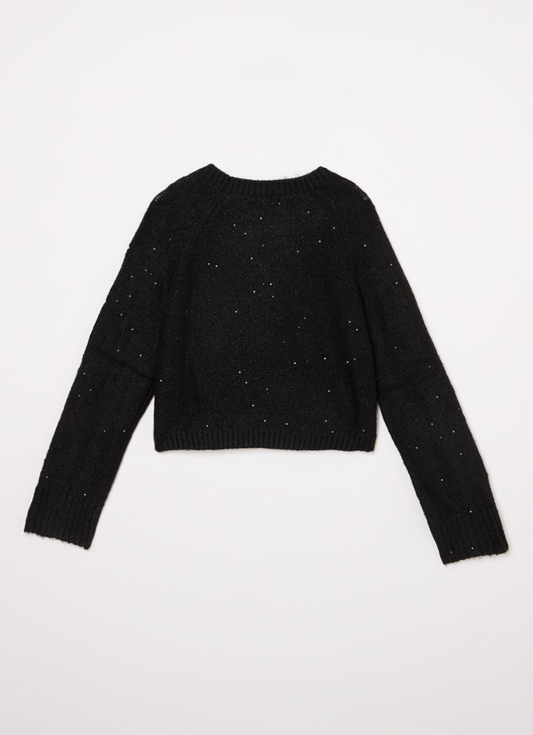 Pulover gros Benetton cu inserții din lurex.