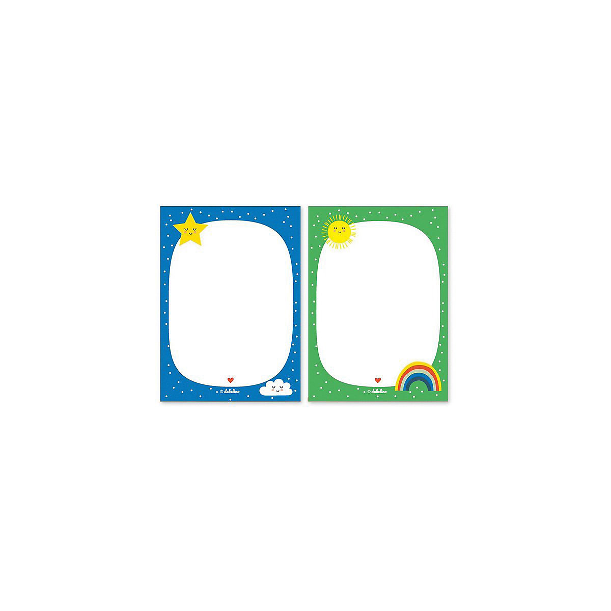 Notizblock-Set Regenbogen A6, 2 Stück