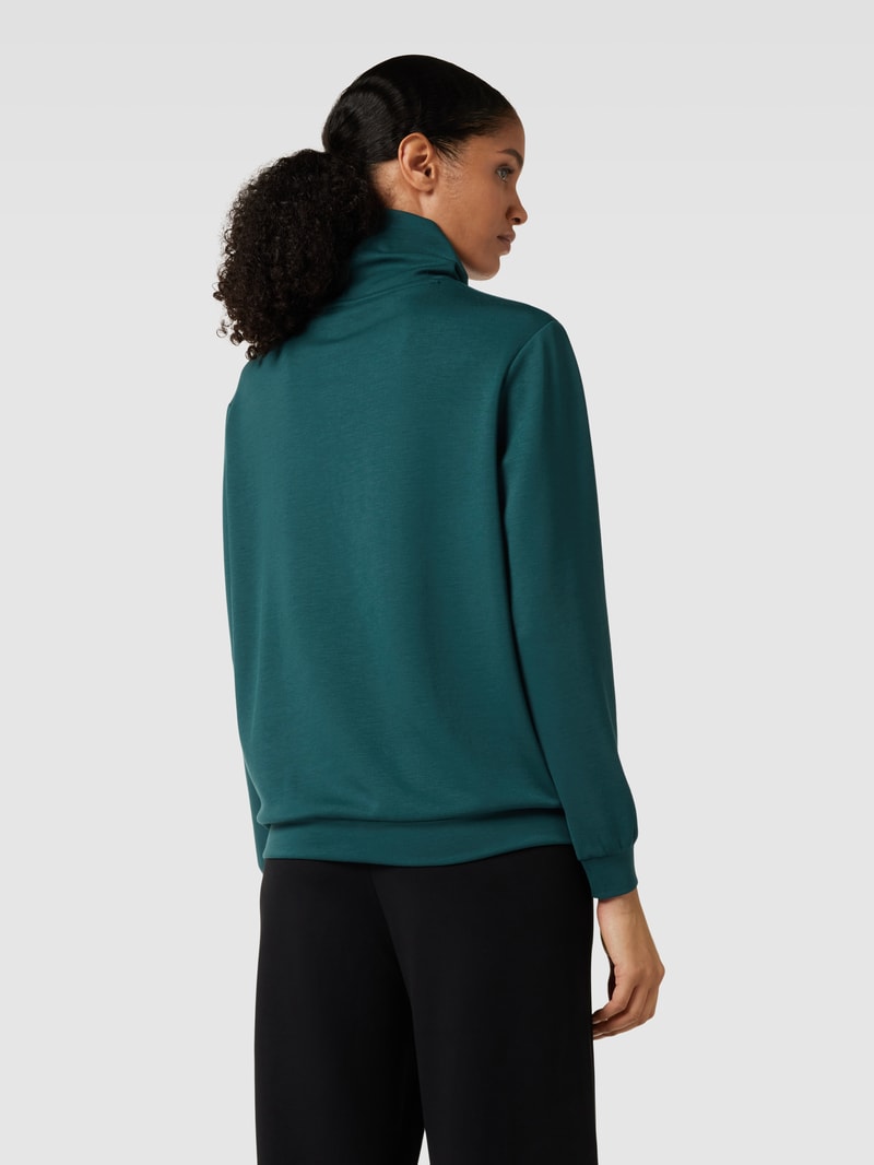 Sweatshirt mit Stehkragen Modell 'Banu' in smaragdgrün