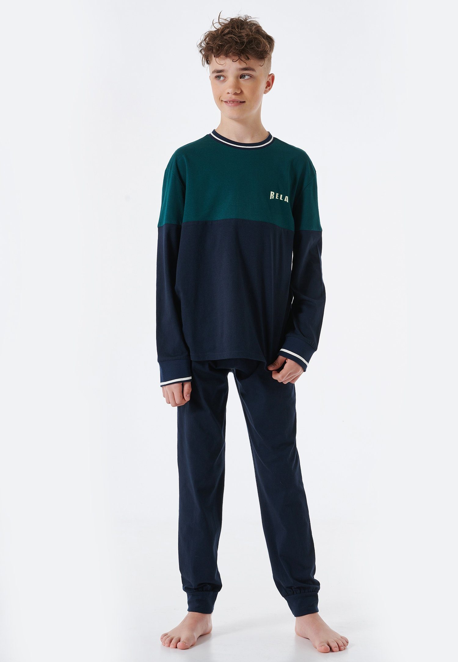 Schiesser Pyjama Schlafanzug lang
