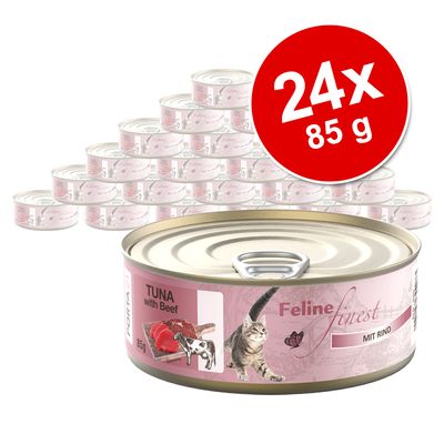 Sparpaket Feline Finest Katzen Nassfutter 24 x 85 g