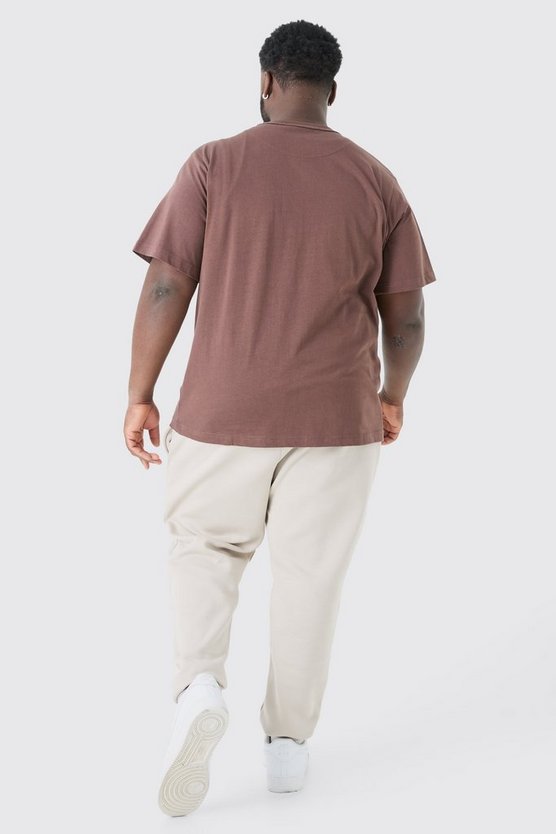 Plus kariertes T-Shirt