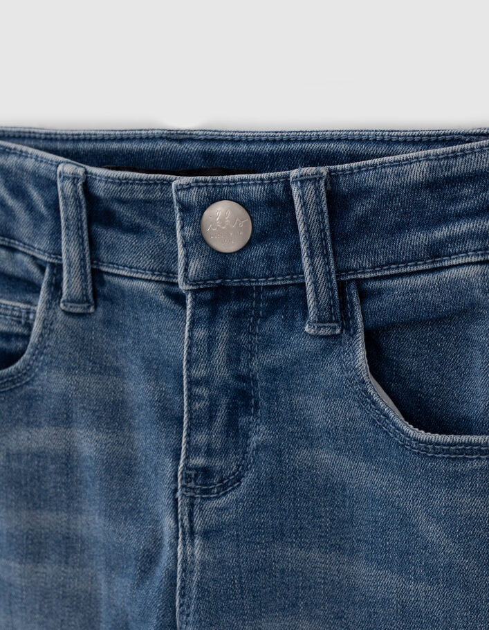 Jean skinny bleu microbilles côtés fille