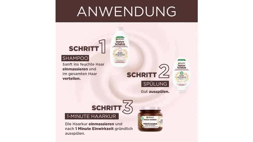 Garnier Wahre Schätze Shampoo sanfte Hafermilch 2in1 für Kinder 300 ml