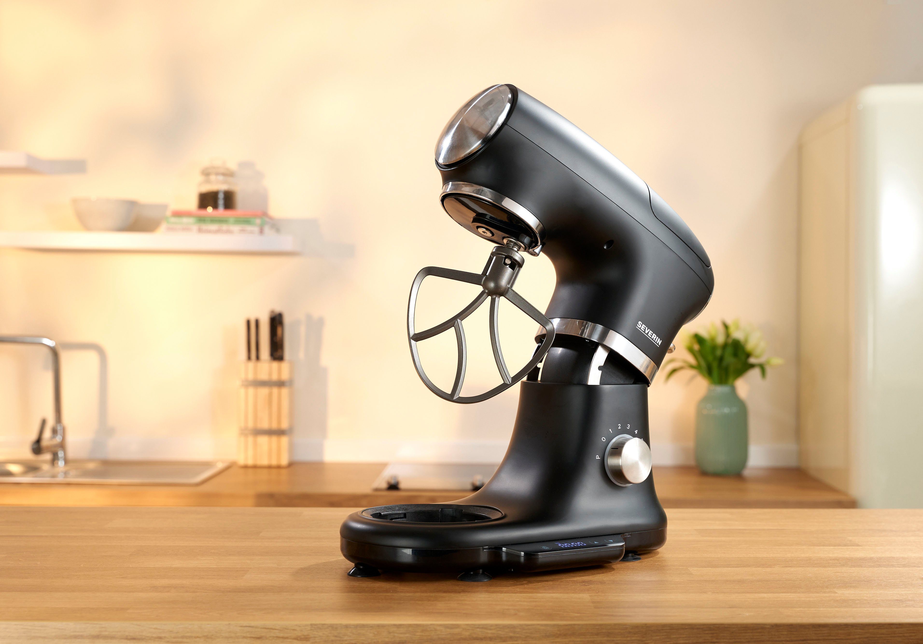 Severin Küchenmaschine KM 3898 mit integrierter Waage, 1000 W, 5,5 l Schüssel