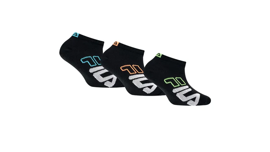 FILA Kinder Sneaker Socken Boy 3er Pack black