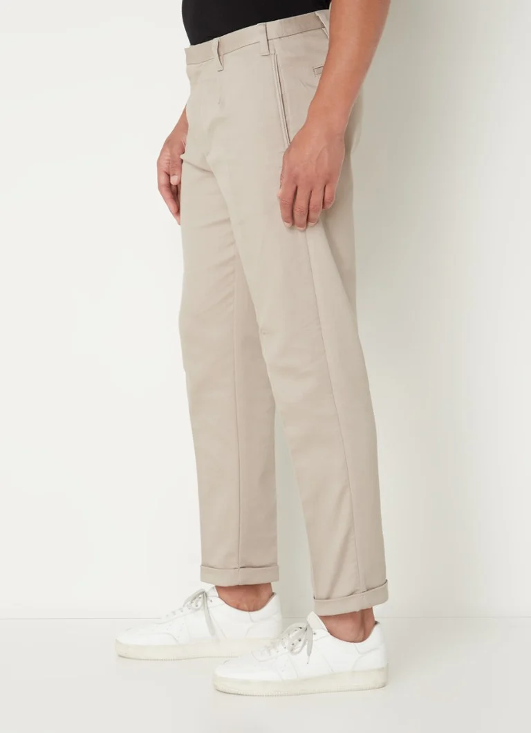 Pantaloni chino drepți Emporio Armani cu buzunare laterale