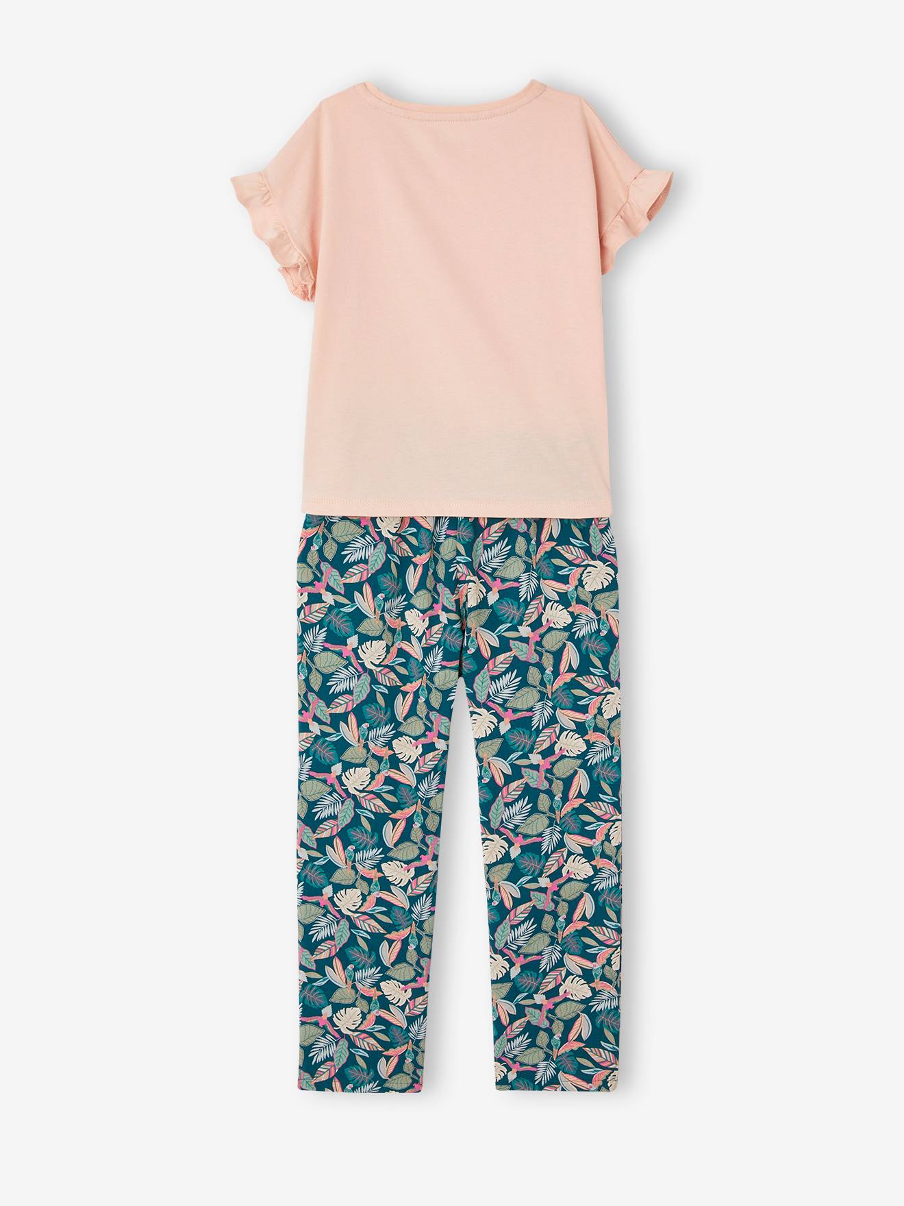 Vertbaudet Mädchen-Set: T-Shirt & Hose - wollweiß
