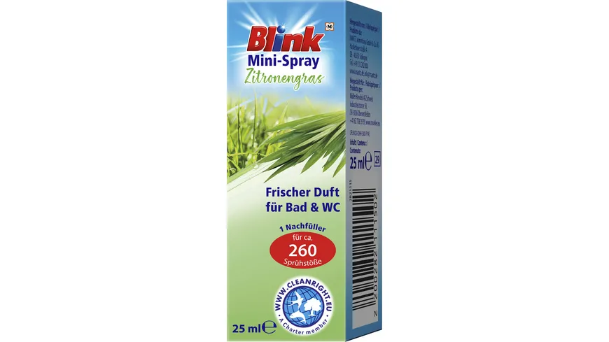 Blink Mini-Spray Zitronengras 25 ml