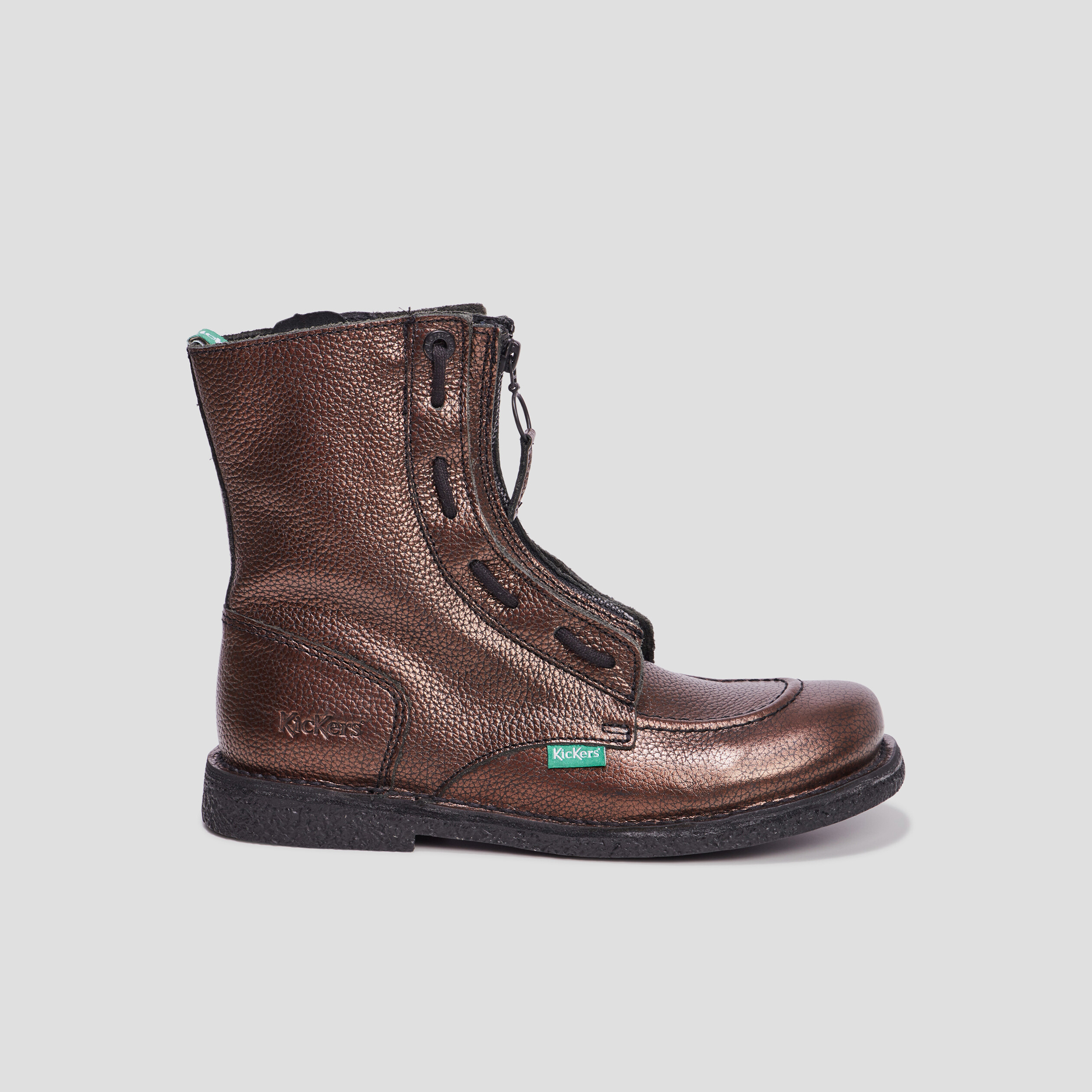 Bottines en cuir Kickers Meeticrock marron femme | La Halle