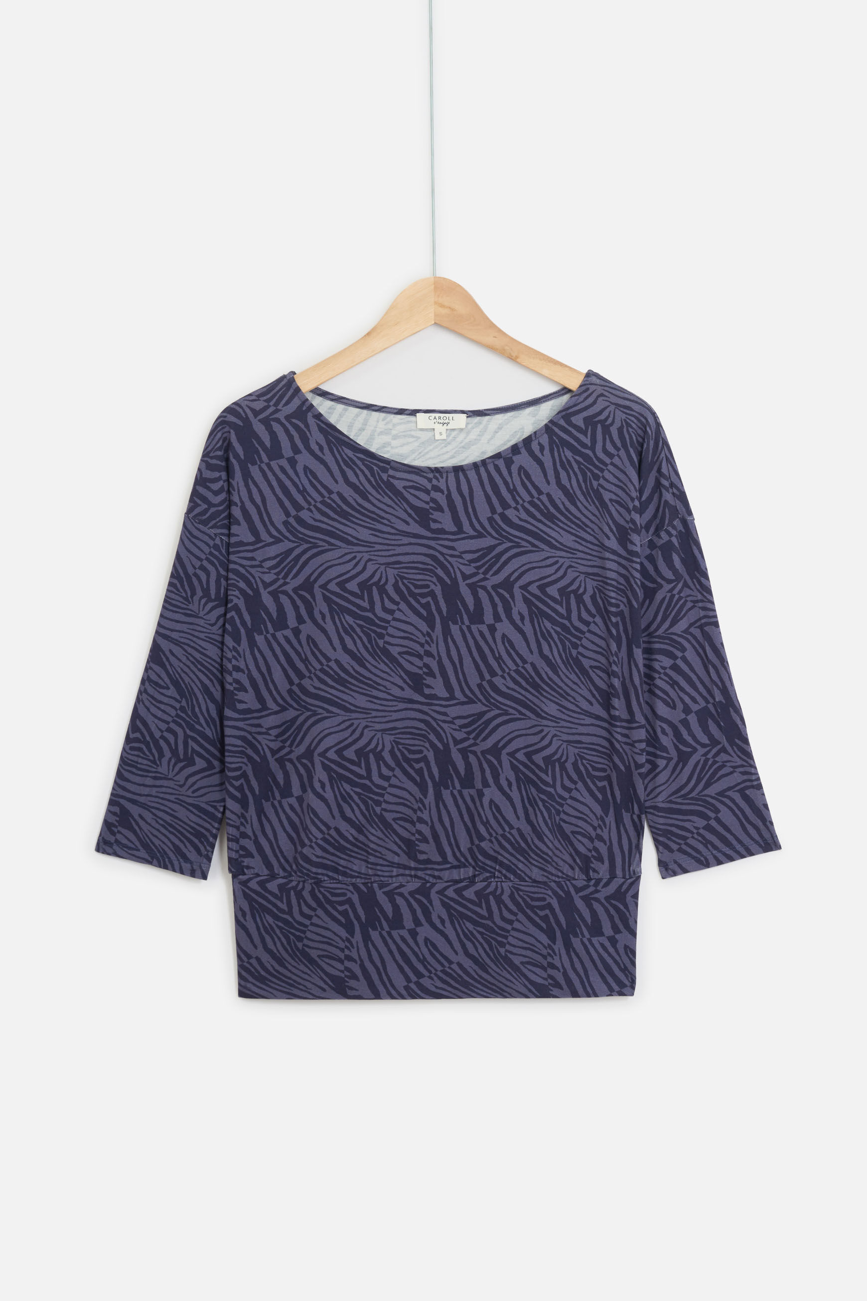 t-shirt jimmy zebre denim double stone femme