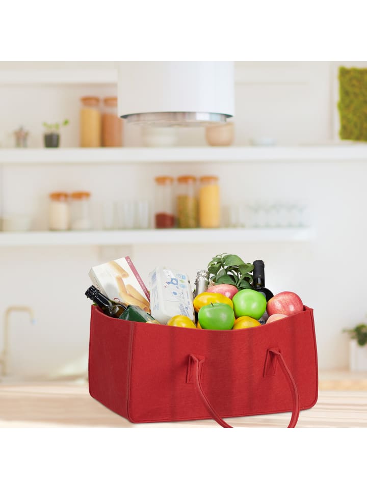 relaxdays Kaminholztasche in Grau günstig kaufen onesize