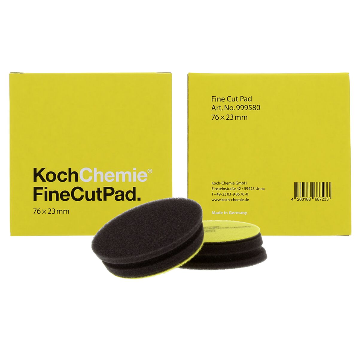 Koch Chemie Fine Cut Pad Polierschwamm Ø76-90mm gelb