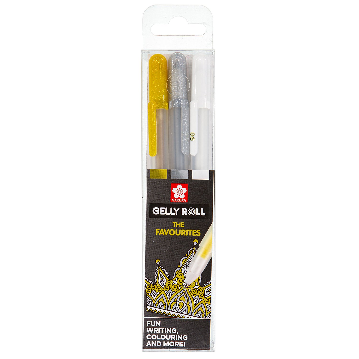 Sakura Gelstifte, weiß/gold/silber, 3 Stifte