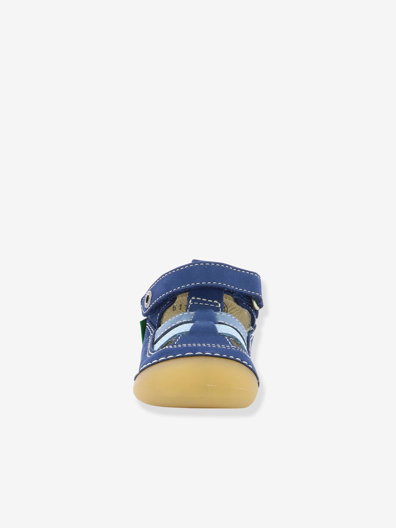 Sandales cuir bébé Sushy Originel Softers KICKERS® blanc